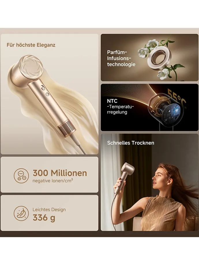 Haartrockner ''Glory Mix'' in Gold