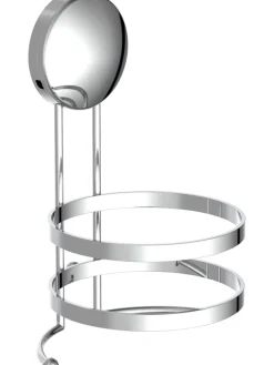 Haartrockner-Halter in Chrom - (B)11 x (H)10 x (T)15 cm