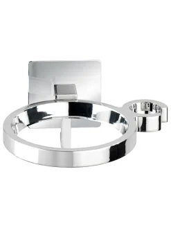 Haartrocknerhalter "Turbo-loc" in Silber - (B)13 x (H)7 x (T)2,5 cm