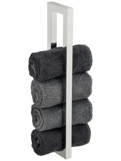 Handtuchhalter ''Reitani'' in Silber - (B)2 x (H)40 x (T)9 cm