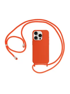 Handy Hülle Umhängehülle kompatibel mit Iphone 15 Orange in Orange