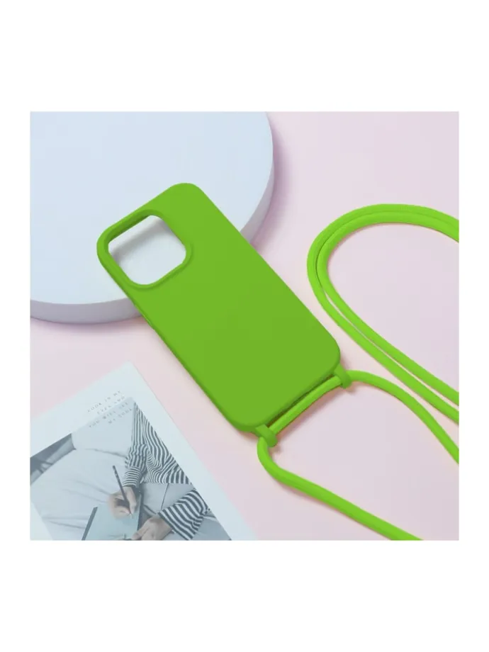 Handy Hülle Umhängehülle kompatibel mit Iphone 15 Grün in Grün