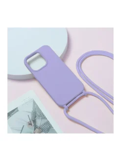 Handy Hülle Umhängehülle kompatibel mit Iphone 15 Pro Max lila in lila