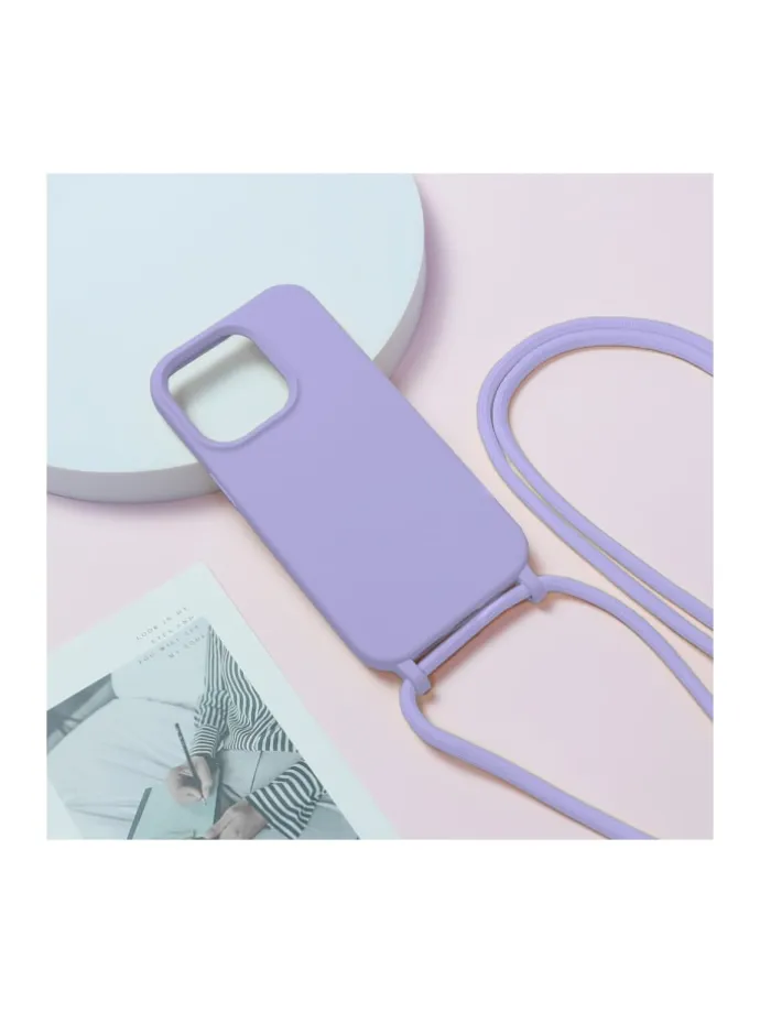 Handy Hülle Umhängehülle kompatibel mit Iphone 15 Pro Max lila in lila