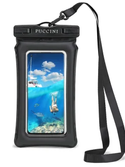 Handyhülle in Schwarz - (B)7,5 x (H)15,5 x (T)1 cm