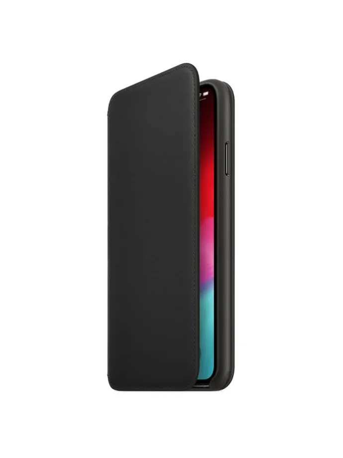 Handyhülle Leder Folio Case für iPhone XS Max MRX22ZM/A in schwarz