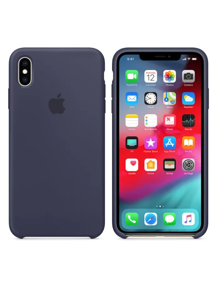 Handyhülle Silikon Case für iPhone XS Max MRWG2ZM/A in blau