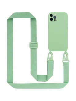 Handykette für Apple iPhone 12 / 12 PRO Hülle in LIQUID HELL GRÜN