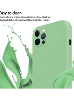 Handykette für Apple iPhone 12 / 12 PRO Hülle in LIQUID HELL GRÜN