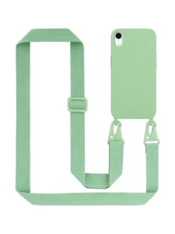 Handykette für Apple iPhone XR Hülle in LIQUID HELL GRÜN