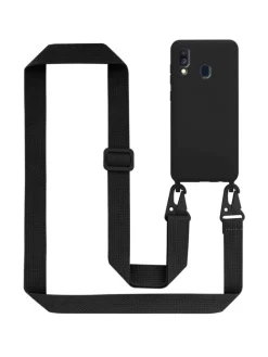 Handykette für Samsung Galaxy A40 Hülle in LIQUID SCHWARZ