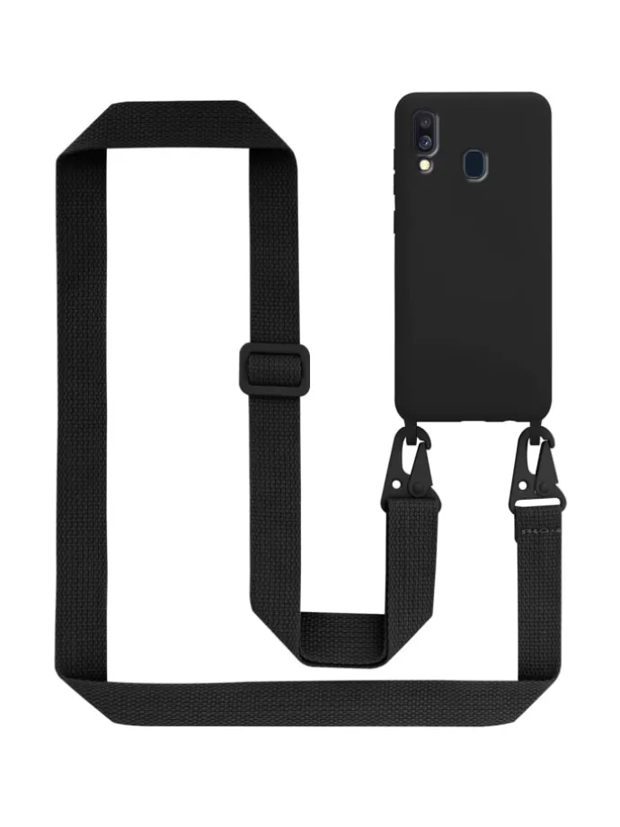 Handykette für Samsung Galaxy A40 Hülle in LIQUID SCHWARZ