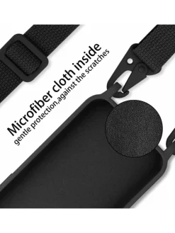 Handykette für Samsung Galaxy A40 Hülle in LIQUID SCHWARZ