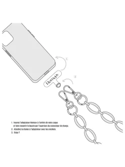 Handykette in Weiß - (L)120 cm