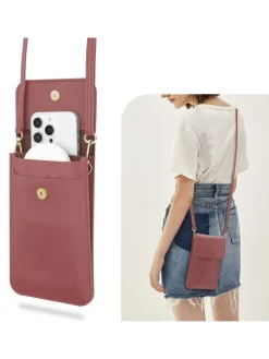 Handytasche für Apple iPhone 13 Hülle Umhängetasche in Pink