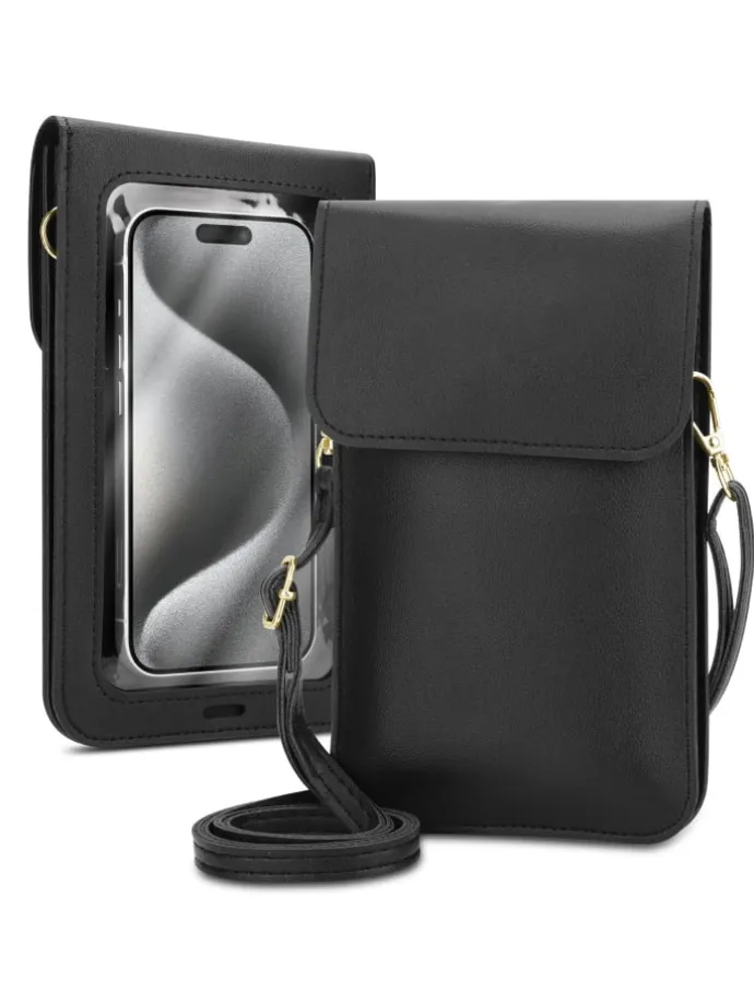 Handytasche für Apple iPhone 7 / 7S / 8 Hülle Umhängetasche in Schwarz