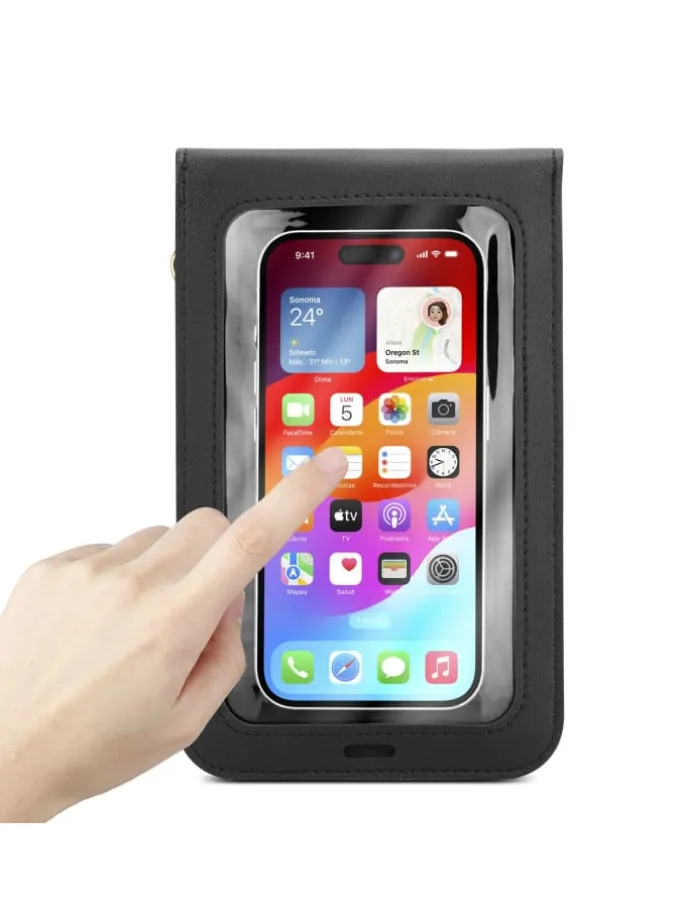 Handytasche für Apple iPhone 7 / 7S / 8 Hülle Umhängetasche in Schwarz