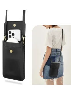 Handytasche für Samsung Galaxy A3 2016 Hülle Umhängetasche in Schwarz