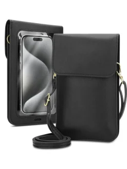 Handytasche für Samsung Galaxy A70e Hülle Umhängetasche in Schwarz