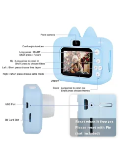 HD-Fotokamera in Hellblau