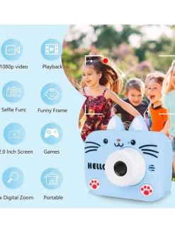 HD-Fotokamera in Hellblau