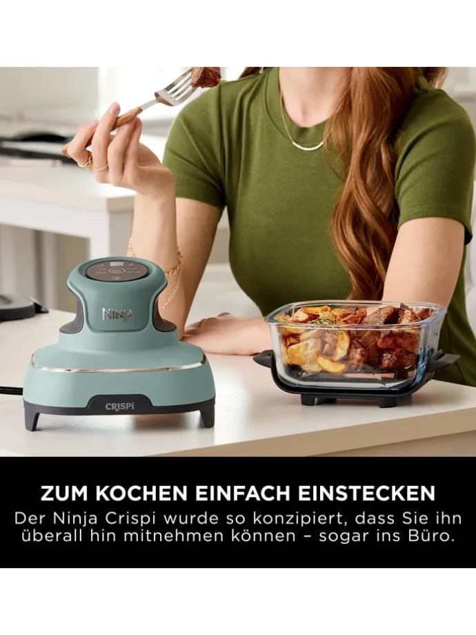 Heißluftfritteuse Crispi FN101EUSG in grün