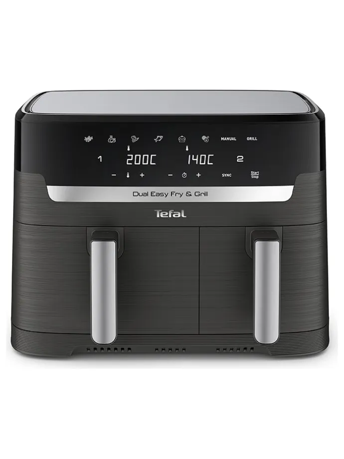 Heißluftfritteuse "Dual Easy Fry & Grill" in Schwarz