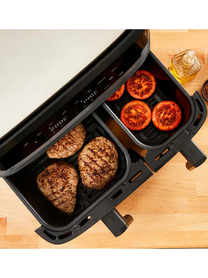 Heißluftfritteuse "Dual Easy Fry & Grill" in Schwarz