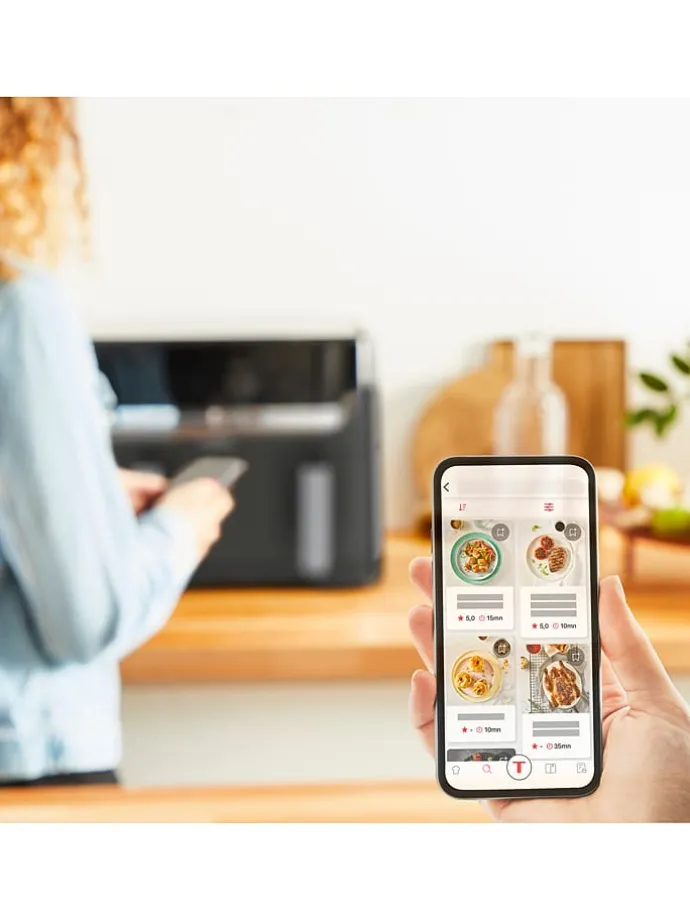 Heißluftfritteuse "Dual Easy Fry & Grill" in Schwarz