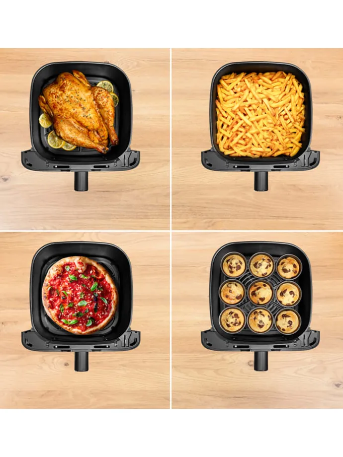 Heißluftfritteuse "Easy Fry Mega" in Schwarz - 7,5 l