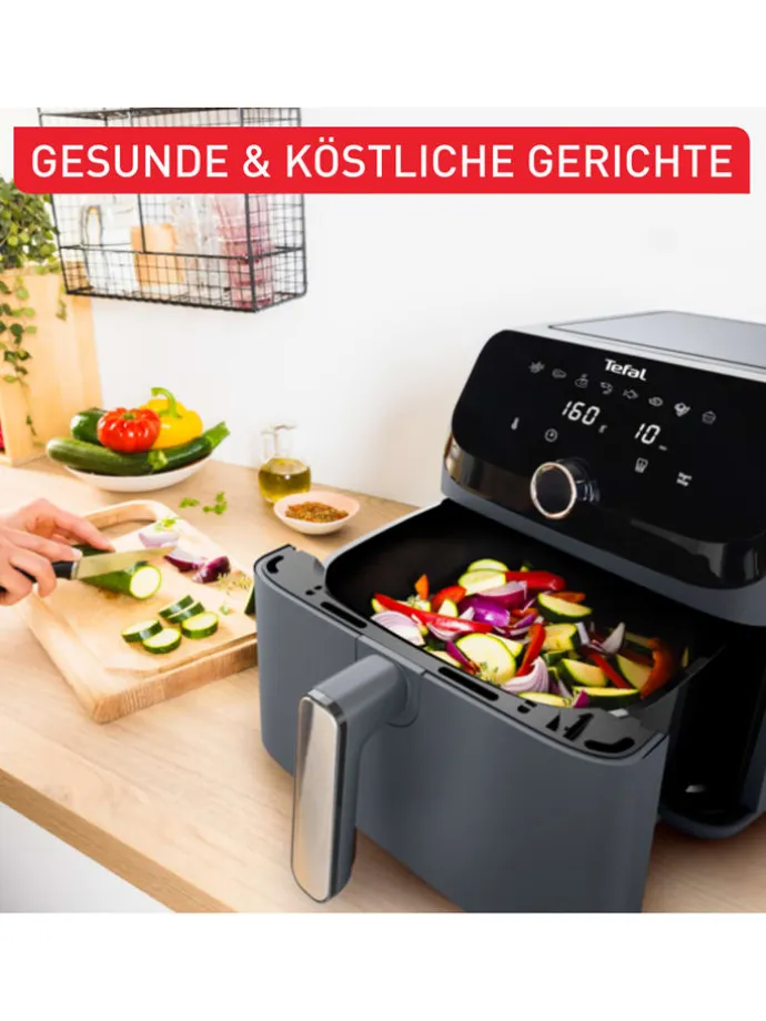 Heißluftfritteuse "Easy Fry Mega" in Schwarz - 7,5 l