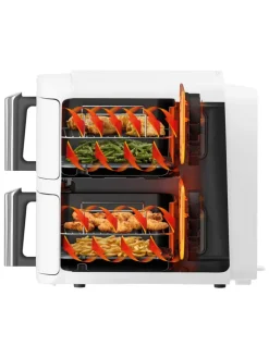 Heißluftfritteuse SL400EU Double Stack 2-Ebenen XL in weiß