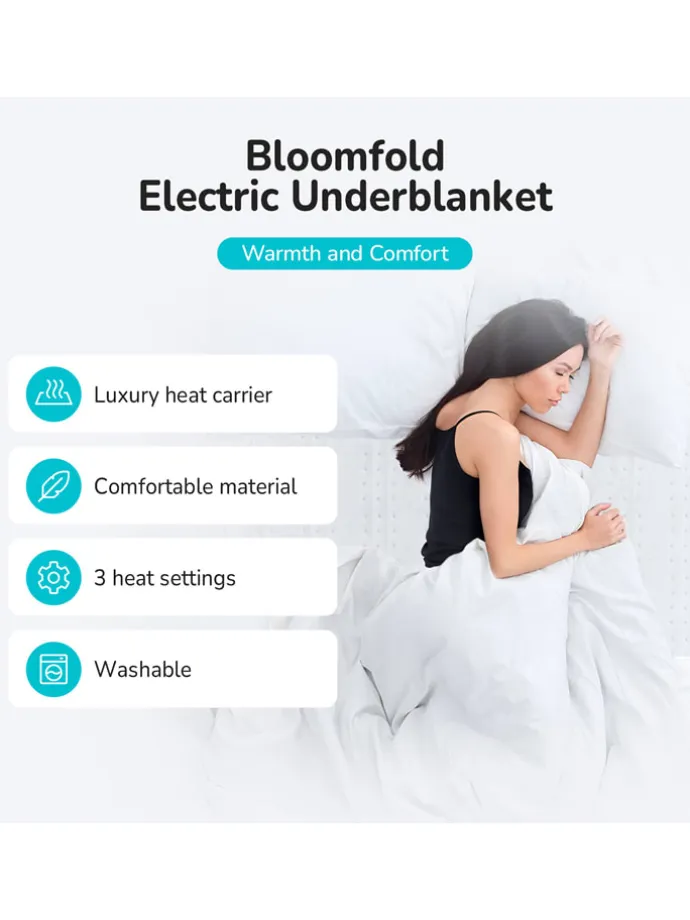 Heizdecke in Weiß - (L)150 x (B)80 cm