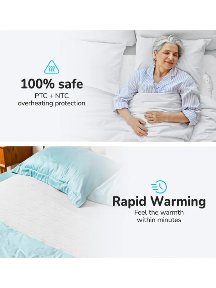 Heizdecke in Weiß - (L)150 x (B)80 cm