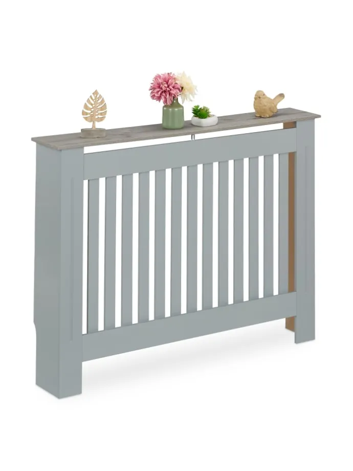 Heizkörperverkleidung in Grau - (B)112 x (H)83 x (T)19 cm