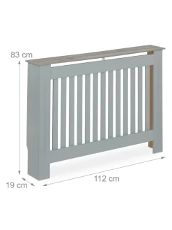Heizkörperverkleidung in Grau - (B)112 x (H)83 x (T)19 cm
