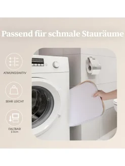 HENNEZ Aufbewahrungskorb "Adrian", 40 Liter - faltbar - stabiler Bambusrahmen