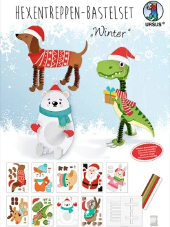 Hexentreppen-Bastelset "Winter" in Bunt