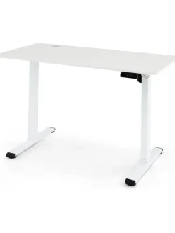 Höhenverstellbarer Schreibtisch 120 x 60 cm in Weiß