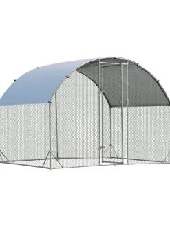 Hühnerstall 190 x 280 x 195 cm in Silber