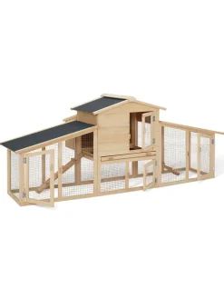 Hühnerstall in Natur - (B)201 x (H)86 x (T)82 cm