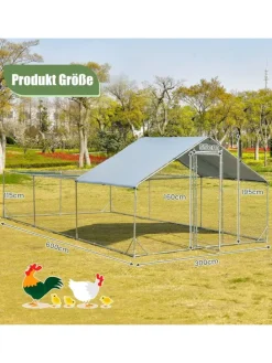 Hühnerstall 3x6m in Silber