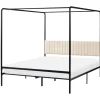 Himmelbett MIRABEAU in Schwarz/Beige - (W) 166 x (H) 170 x (L) 207 cm