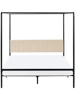 Himmelbett MIRABEAU in Schwarz/Beige - (W) 166 x (H) 170 x (L) 207 cm