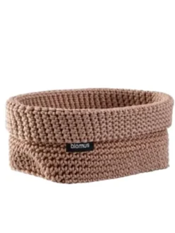 Häkelkorb "Tela L" in Copper- (B)20 x (H)9 x (T)12 cm