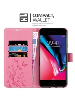 Hülle für Apple iPhone 7 / 7S / 8 / SE 2020 Blumen Design in FLORAL ROSA