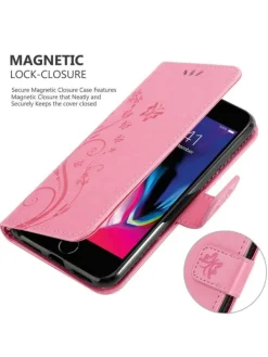 Hülle für Apple iPhone 7 / 7S / 8 / SE 2020 Blumen Design in FLORAL ROSA