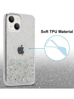 Hülle für Apple iPhone 13 MINI Glitter in Transparent mit Glitter
