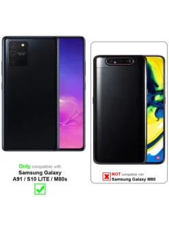 Hülle für Samsung Galaxy A91 / S10 LITE / M80s in FLORAL BLAU
