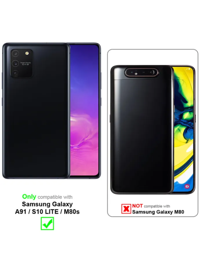 Hülle für Samsung Galaxy A91 / S10 LITE / M80s in FLORAL BLAU